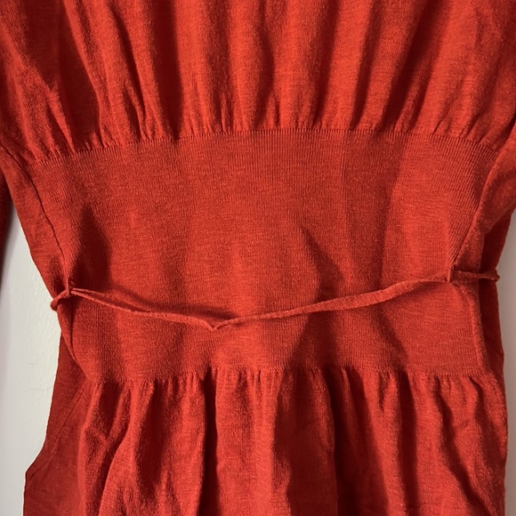 Sandwich Lightweight Office Sweater Cardigan in Rust Size M - Picture 3 of 6